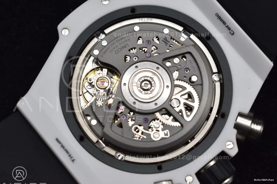 Skeleton White Edition A Strap Bang Ceramic Rubber Best on Big Packable Unico 1:1 White Dial 516 ZF 0125